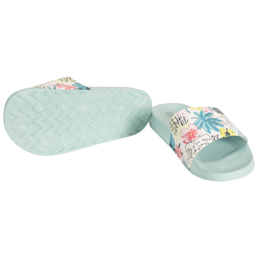 Mules con correa estampado de hojas para niña con tira según la edad 