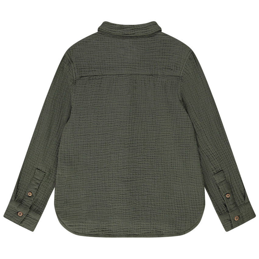 Camisa de manga larga de gasa de algodón para niño 