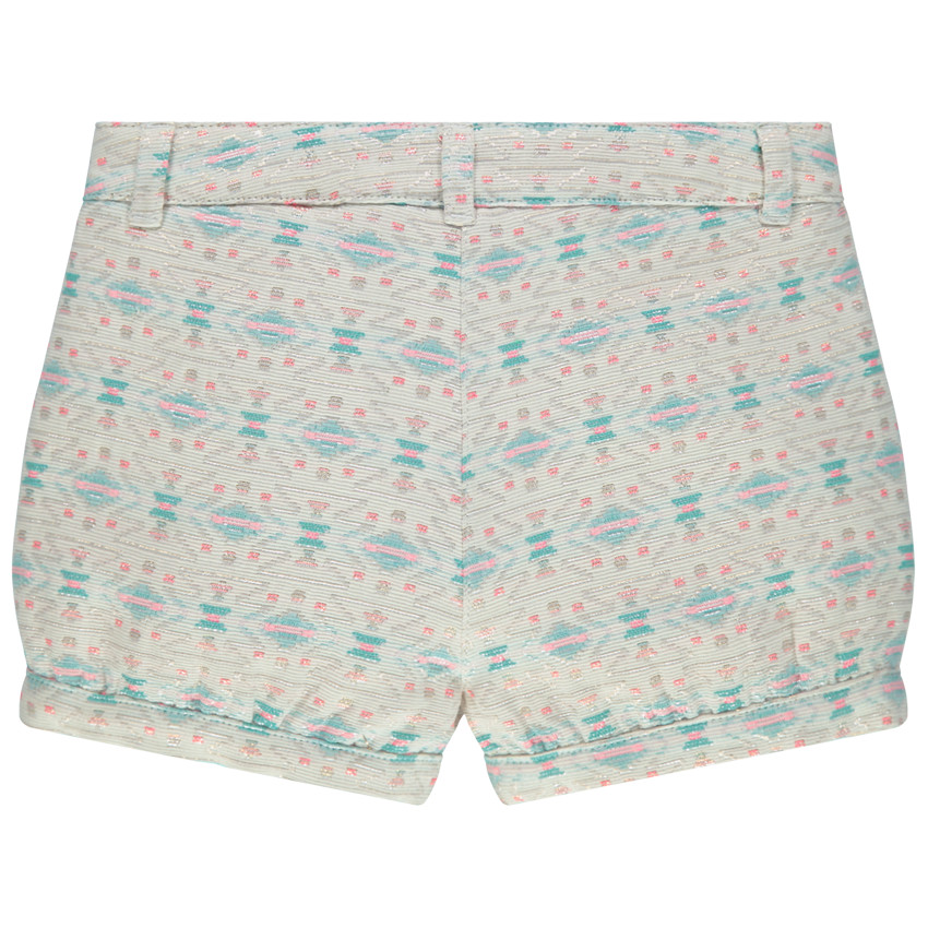 Short de jacquard con nudos para niña 