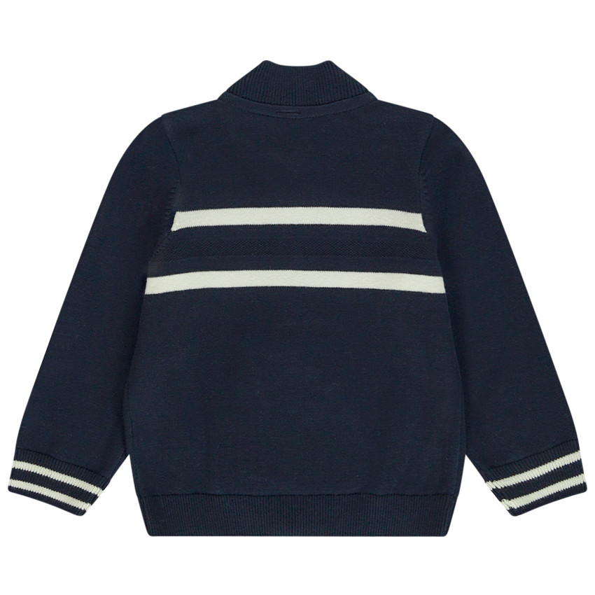 Chaleco de punto cuello teddy para bebé niño 