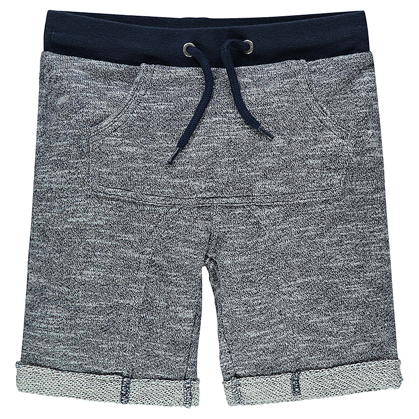 Bermudas de muletón ligero con bolsillo de canguro 
