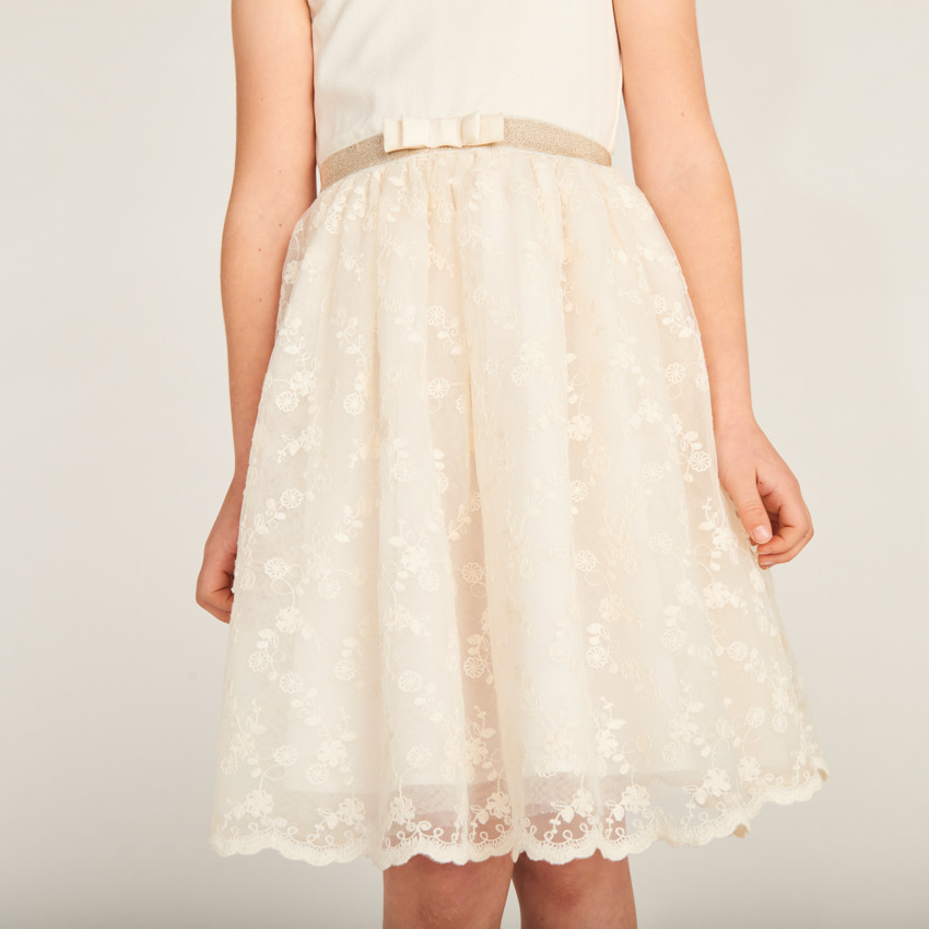 Ropa 2 en 1 con espalda descubierta en forma de corazón para niña 