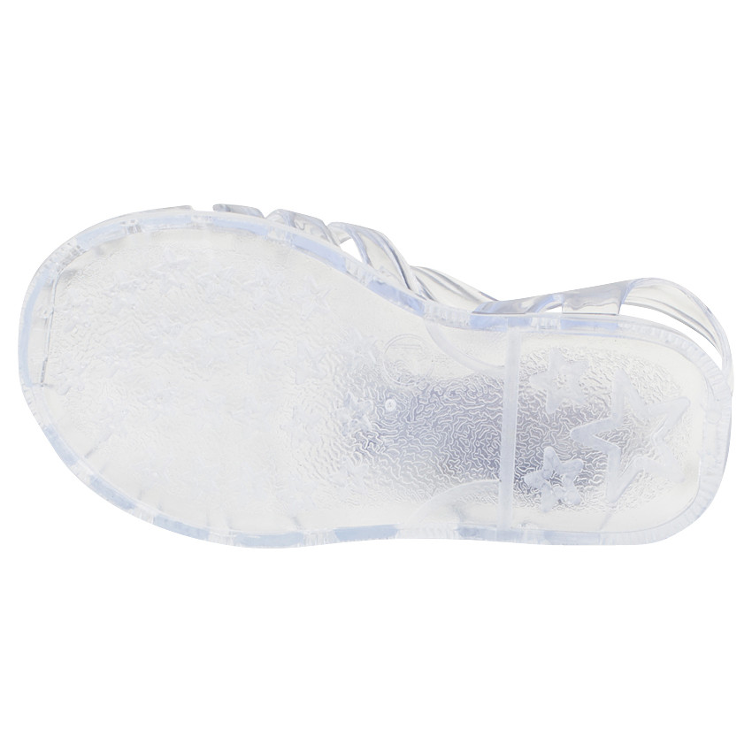 Sandalias de playa transparentes con hebilla 