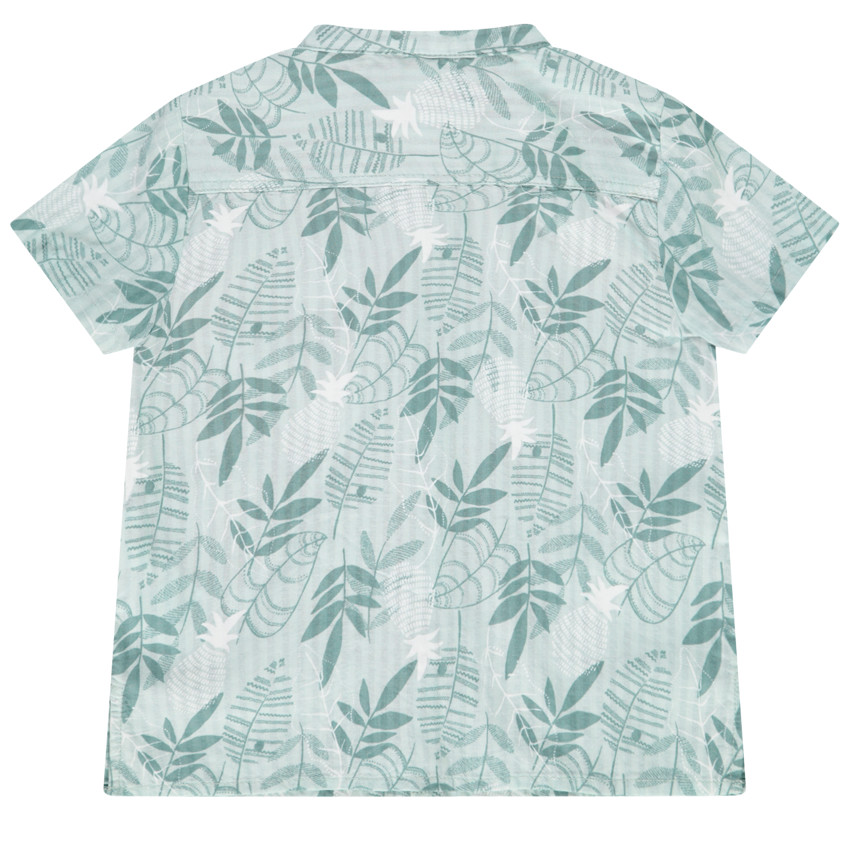 Camiseta manga corta estampado hojas para bebé niño 