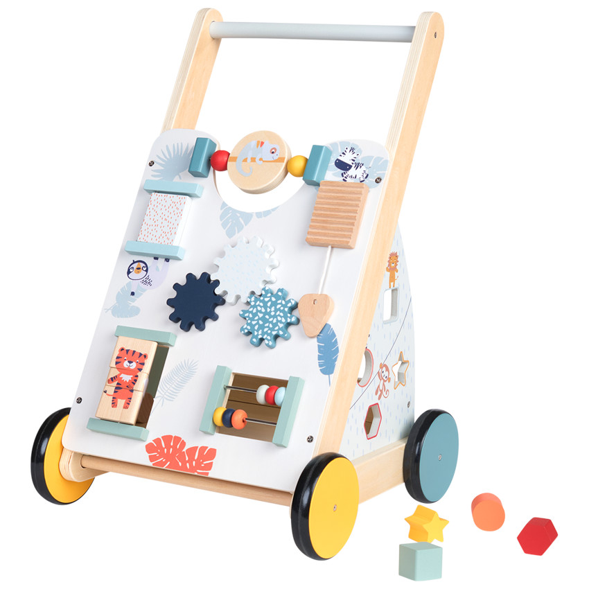 Carrito de actividades y andador de madera Happy Wild  Additional Carrito de actividades y andador de madera Happy Wild