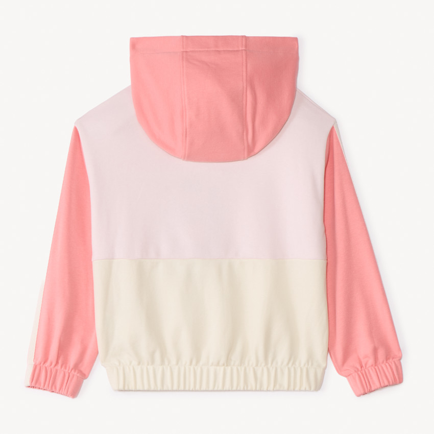 Sudadera de felpa con efecto color block para niña 
