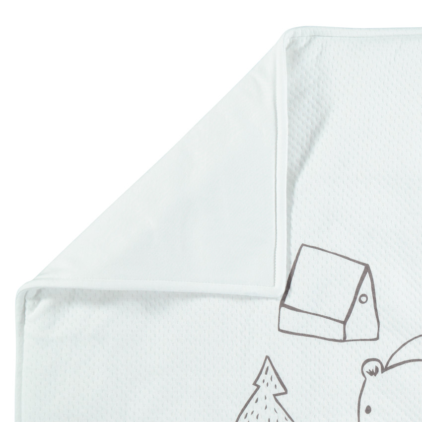 Sábana de jersey con estampado de animales del bosque  Additional Sábana de jersey con estampado de animales del bosque