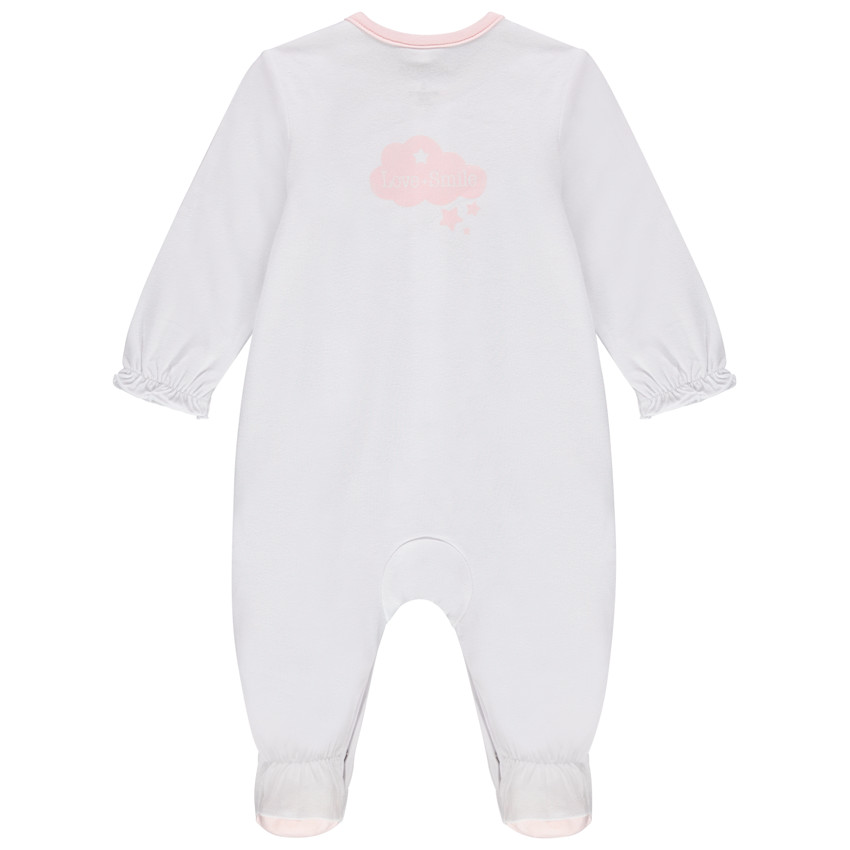 Pelele de algodón orgánico print nubes 