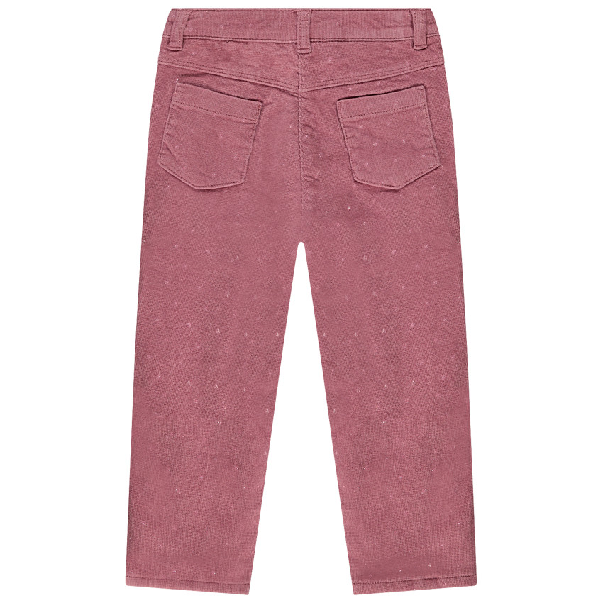 Pantalón slim de terciopelo milera estampado de estrellas para bebé niña 