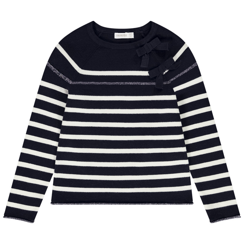 Jersey marinero con nudos fantasía para niña 