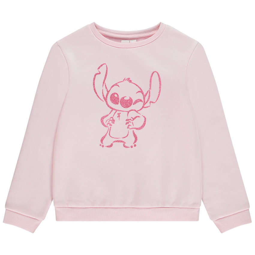 Sudadera de felpa Stitch Disney con purpurina para niña 