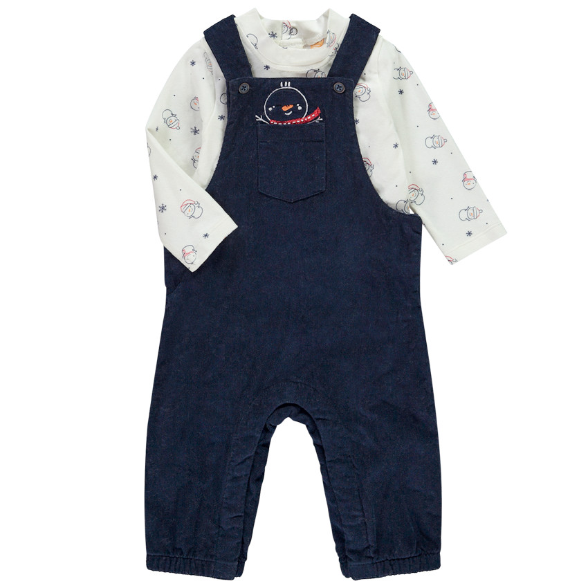 Conjunto de 2 piezas con motivo de muñecos de nieve para bebé niño. 