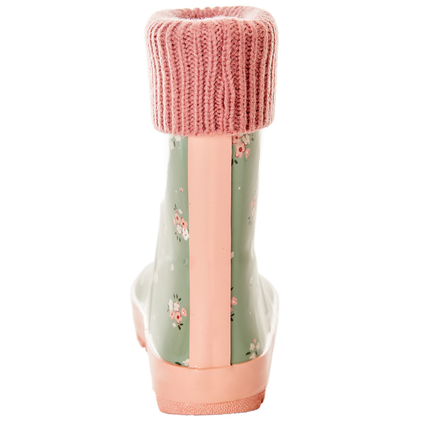 Bottes de pluie en caoutchouc imprimé fleurs pour fille 