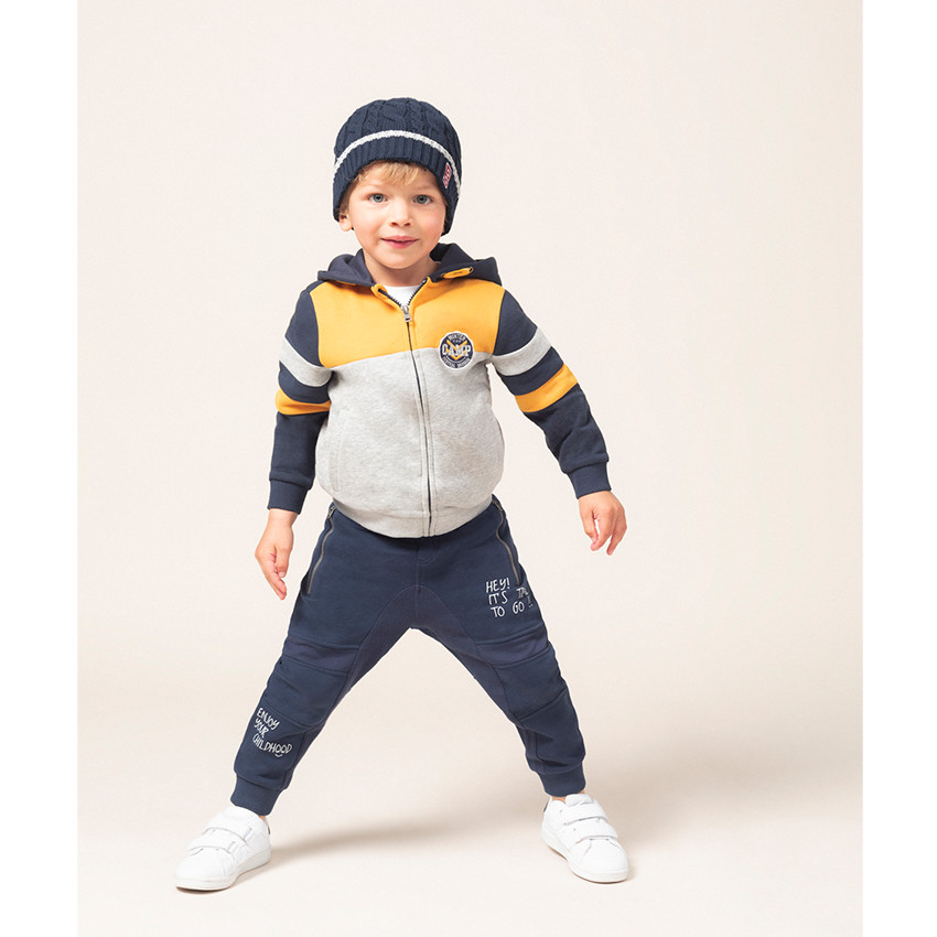 Gorro de punto trenzado con forro de punto 