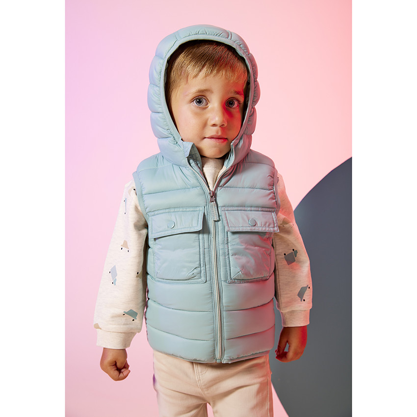 Chaleco acolchado capucha - "Funny Road" 