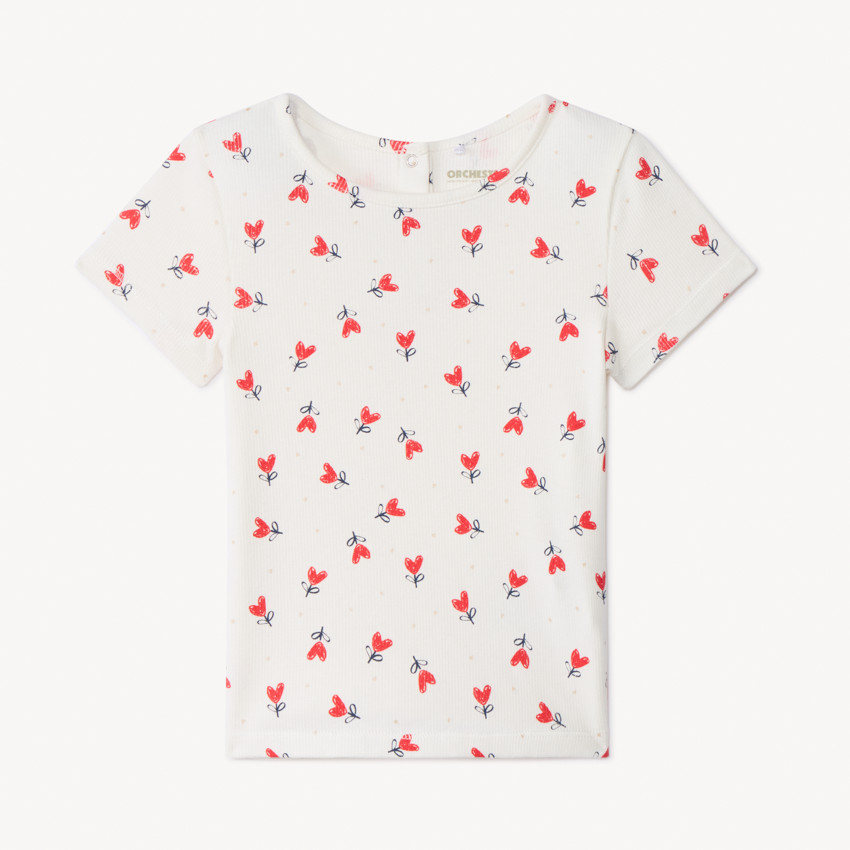 Camiseta de manga corta estampada para bebé niña 