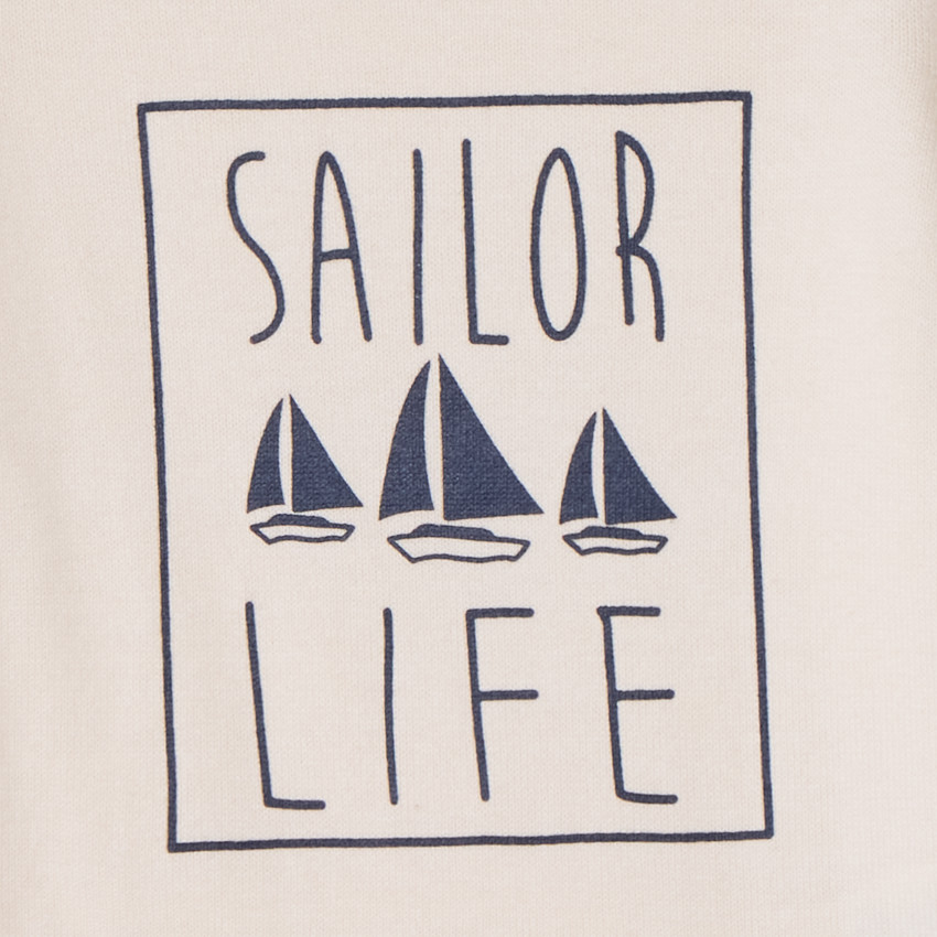 Suéter de punto con estampado de veleros para bebé niño 