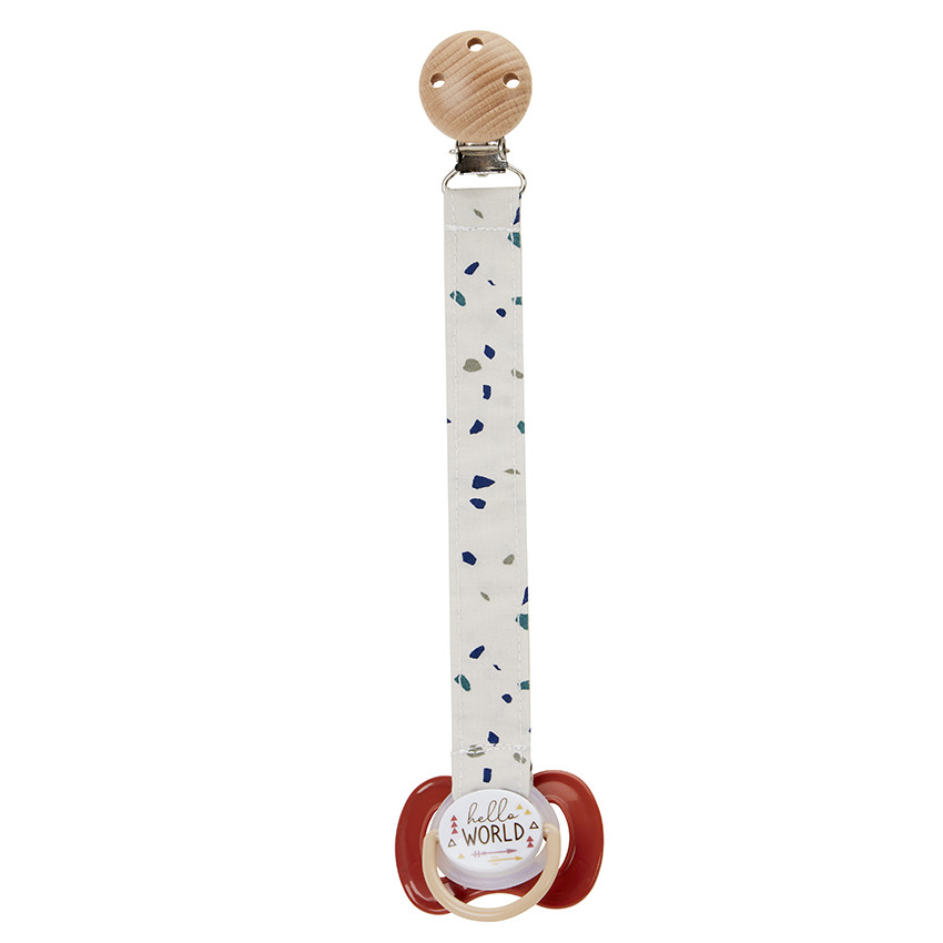 Sujetachupetes de madera con clip gráfico 