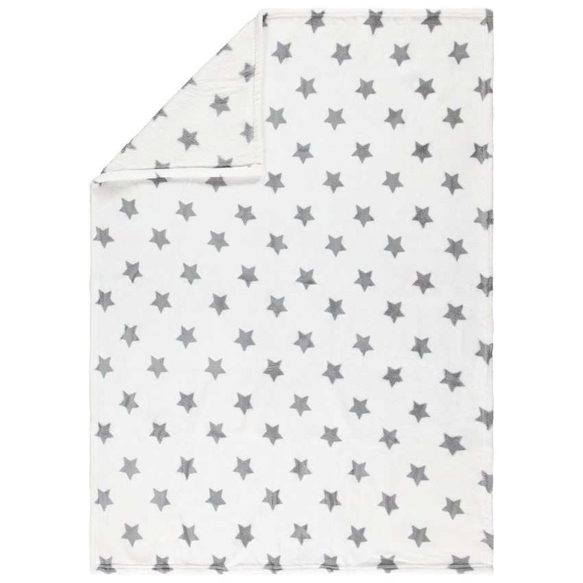 Manta sherpa estampada con estrellas 80 x 115 cm 