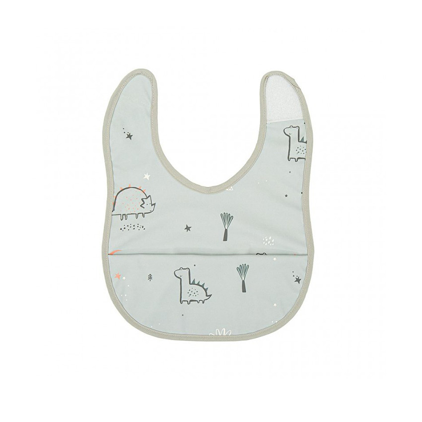 Babero cierre velcro Jurasic menta 
