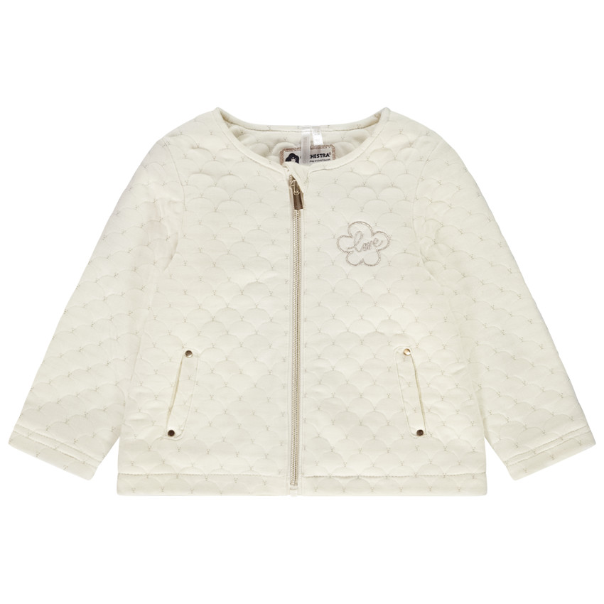 Chaqueta de felpa con diseño para bebé niña 