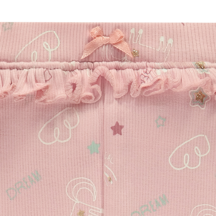 Leggings largos de punto acanalado con estampado para bebé niña 