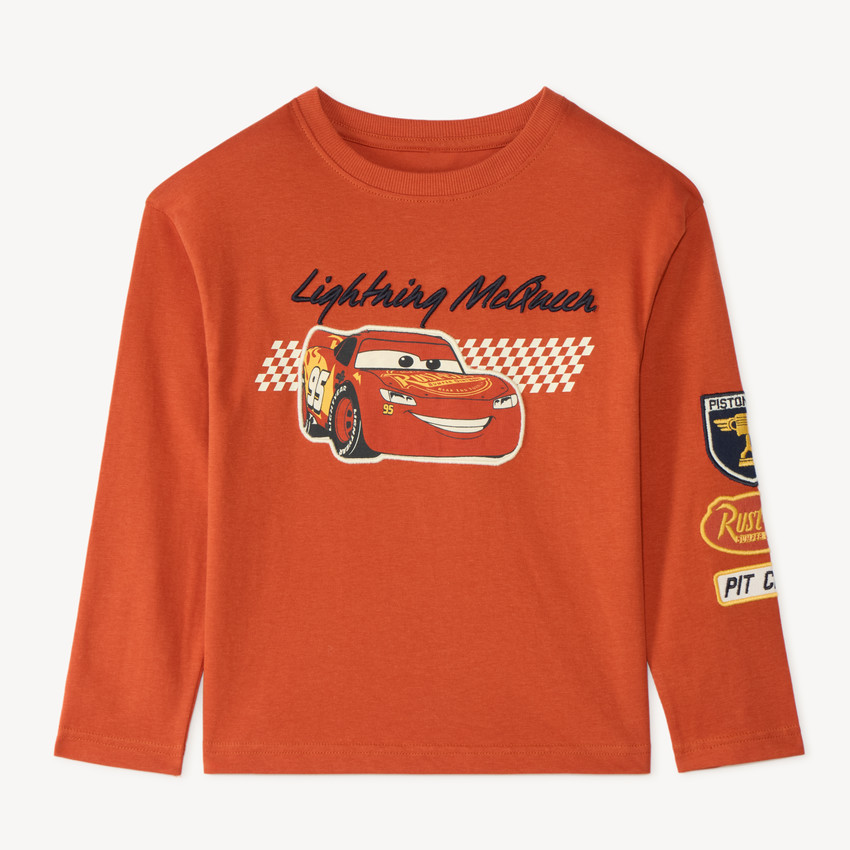 Camiseta de niño de manga larga con insignia de Flash McQueen de Disney Pixar. 
