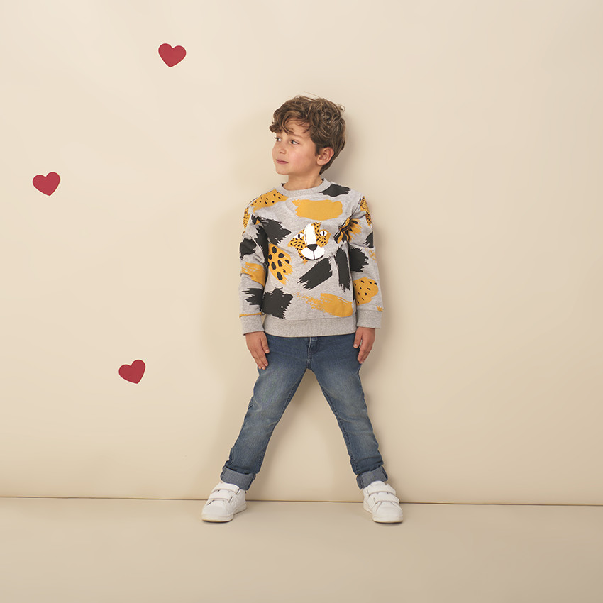 Vaqueros slim efecto lavado niño 