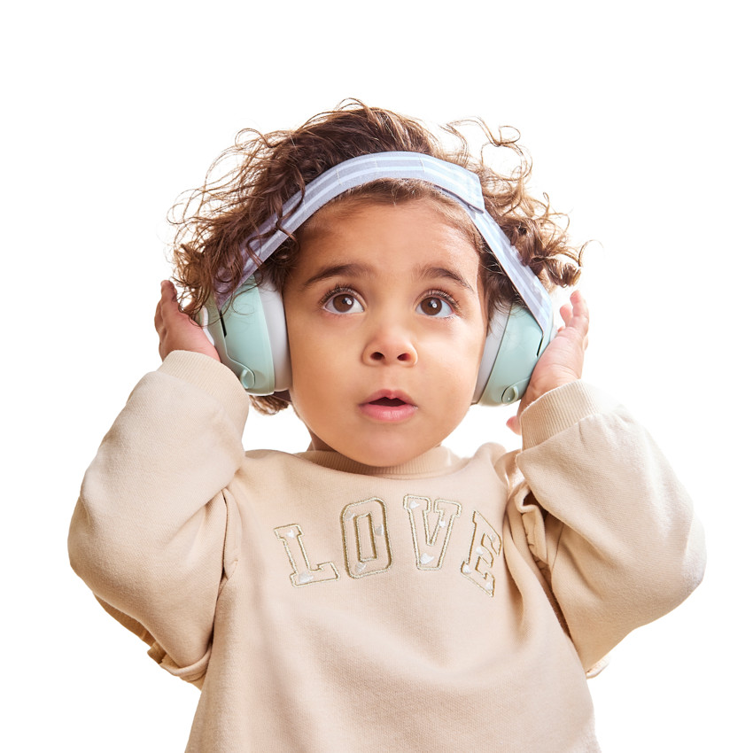 Casco anti-ruido para bebé verde 