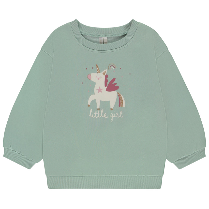 Sudadera de felpa con estampado fantasía para bebé niña 