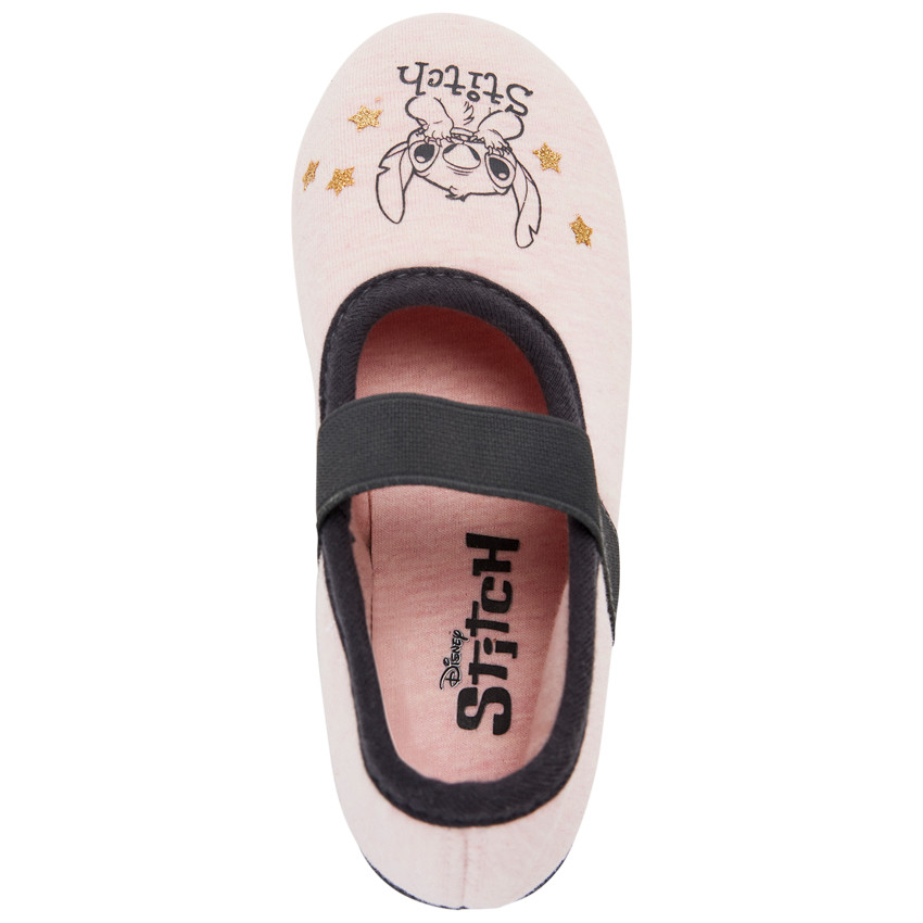 Patucos rosas con elástico y Stitch de Disney para niña 