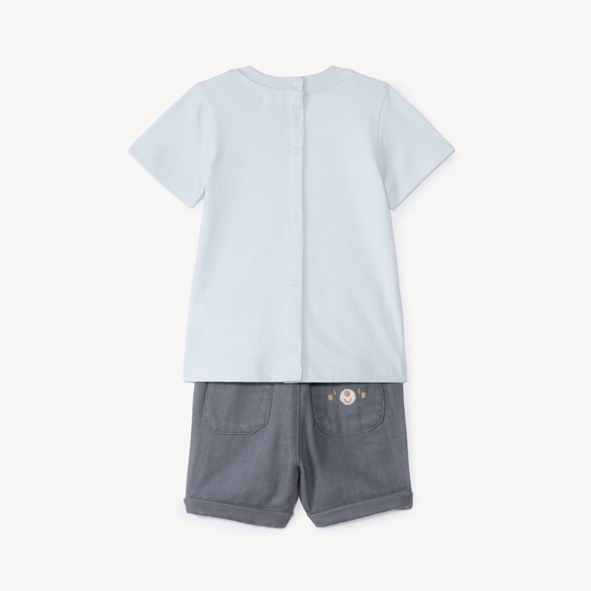 Conjunto de 2 piezas con pantalones cortos para bebé niño 