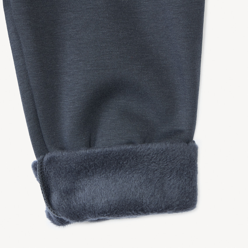 Pantalón de chándal en sherpa liso para bebé niño 