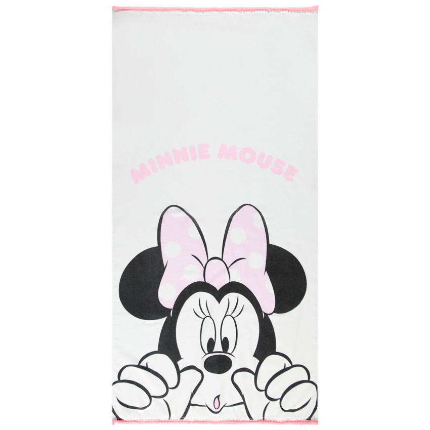 Toalla de playa de rizo con estampado de Minnie Disney para niña 