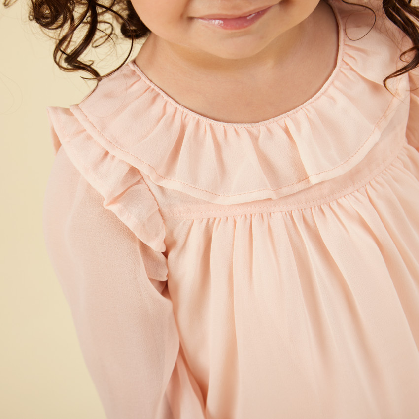 Conjunto vestido de manga larga + diadema para bebé niña 