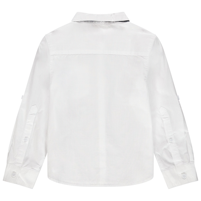 Camisa de manga larga de gala con corbata desmontable 