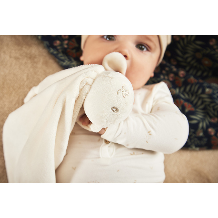 Doudou pañuelo conejo de terciopelo para bebé 