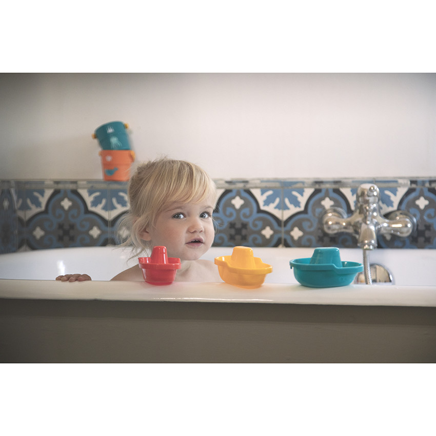 Juguete de baño barco x3 