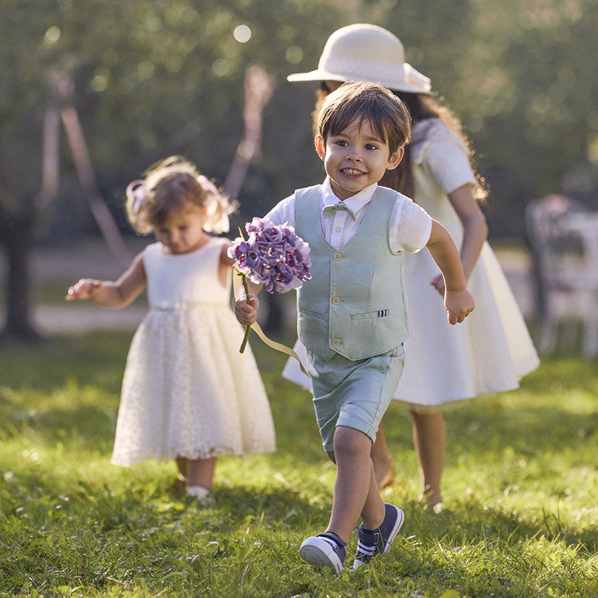Conjunto de 2 piezas con camisa de lazo para bebé niño 