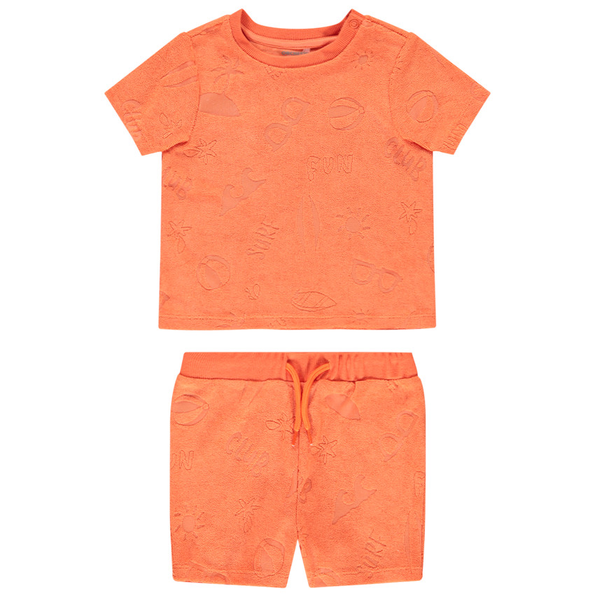 Ensemble 2 pièces en éponge effet dévoré pour bébé garçon 