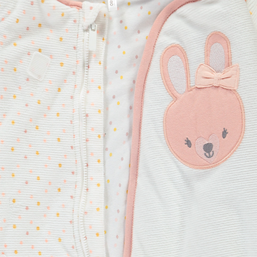 Saco de dormir mangas desmontables motivo conejito 