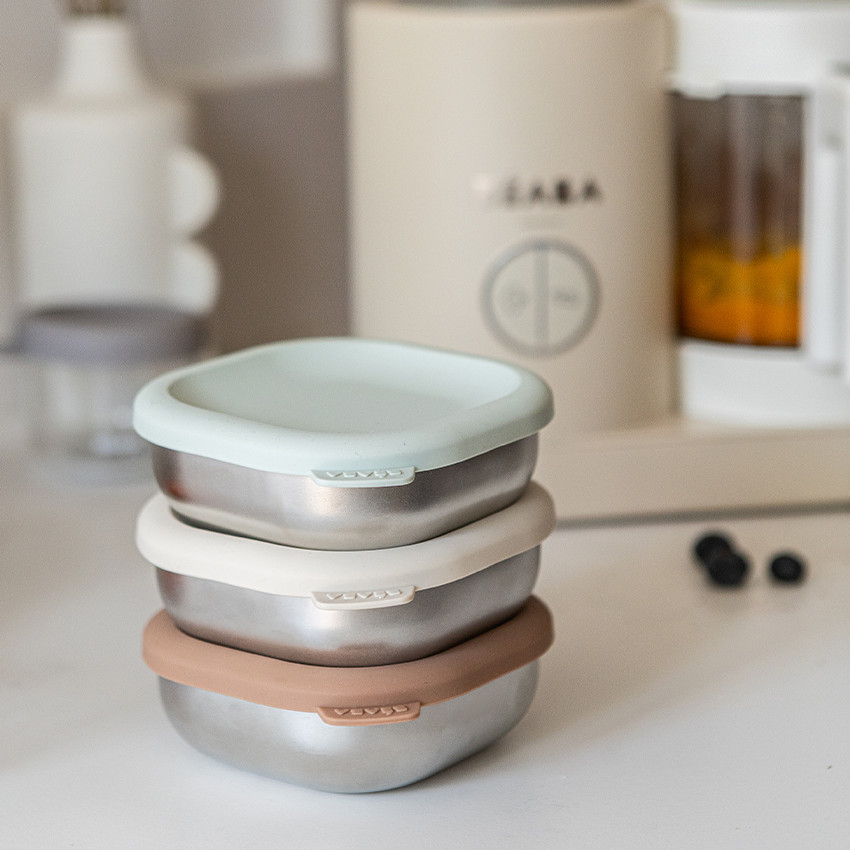 Set de 3 boîtes multi-usage en inox Natural 