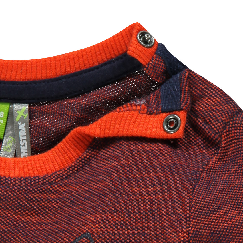 Camiseta manga larga de algodón piqué con estampado 