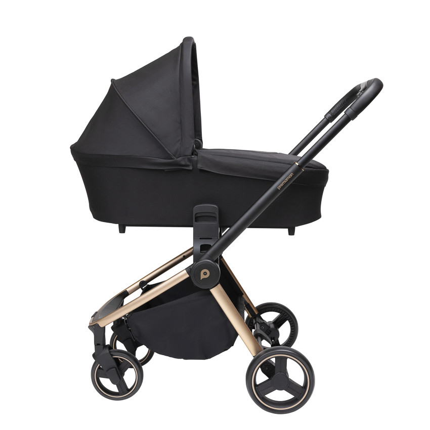 Poussette trio Alba avec nacelle noir/champagne 