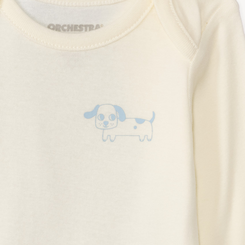 Lot de 5 bodies manches longues printés pour bébé garçon 