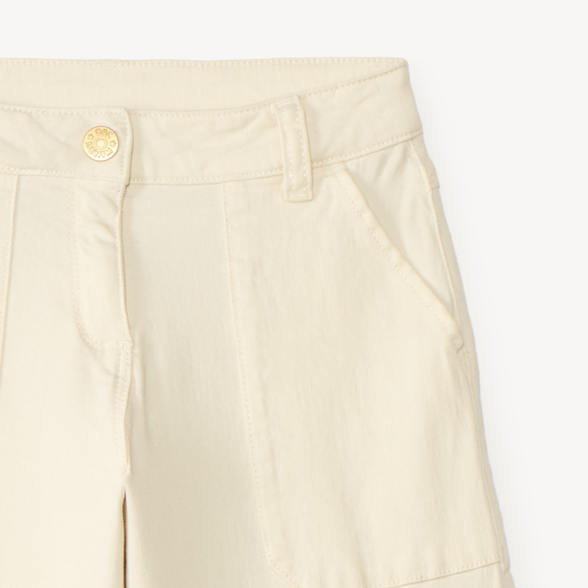 Pantalón vaquero de corte amplio y recto para niña 