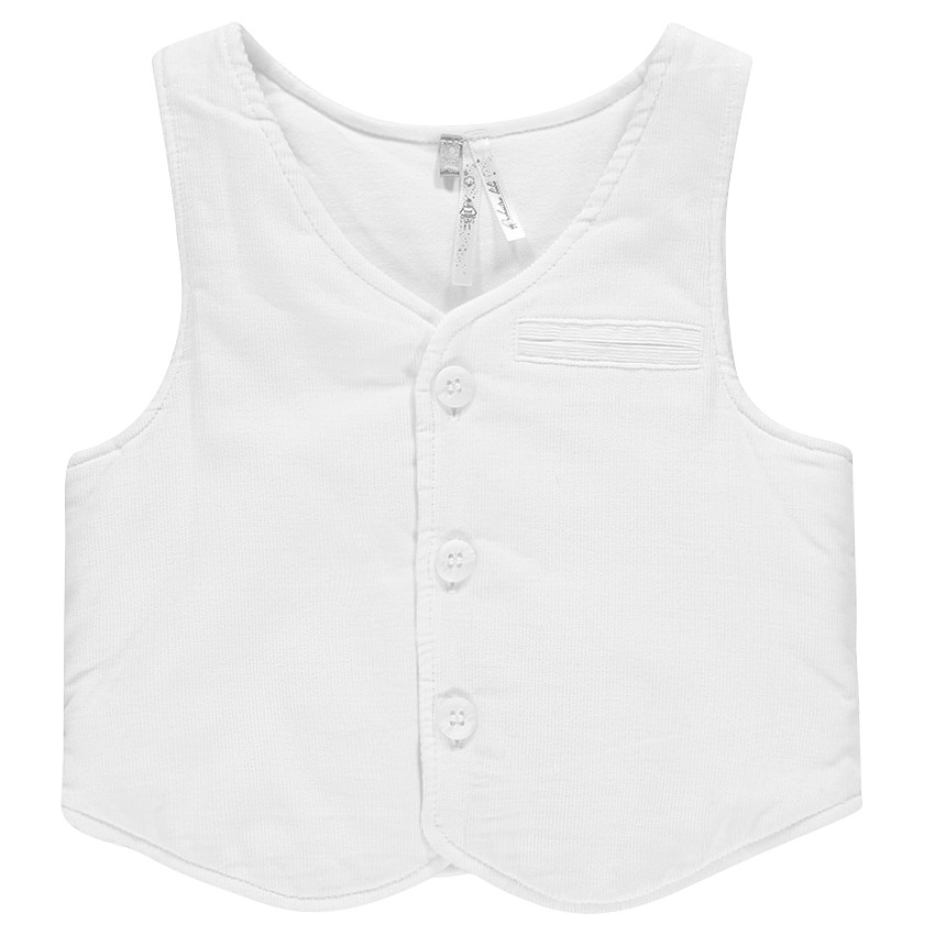 Gilet serveur en velours milleraies 