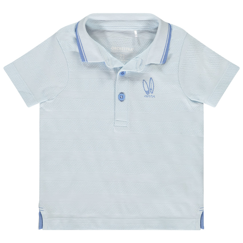 Polo de manga corta con bordado fantasía para bebé niño 