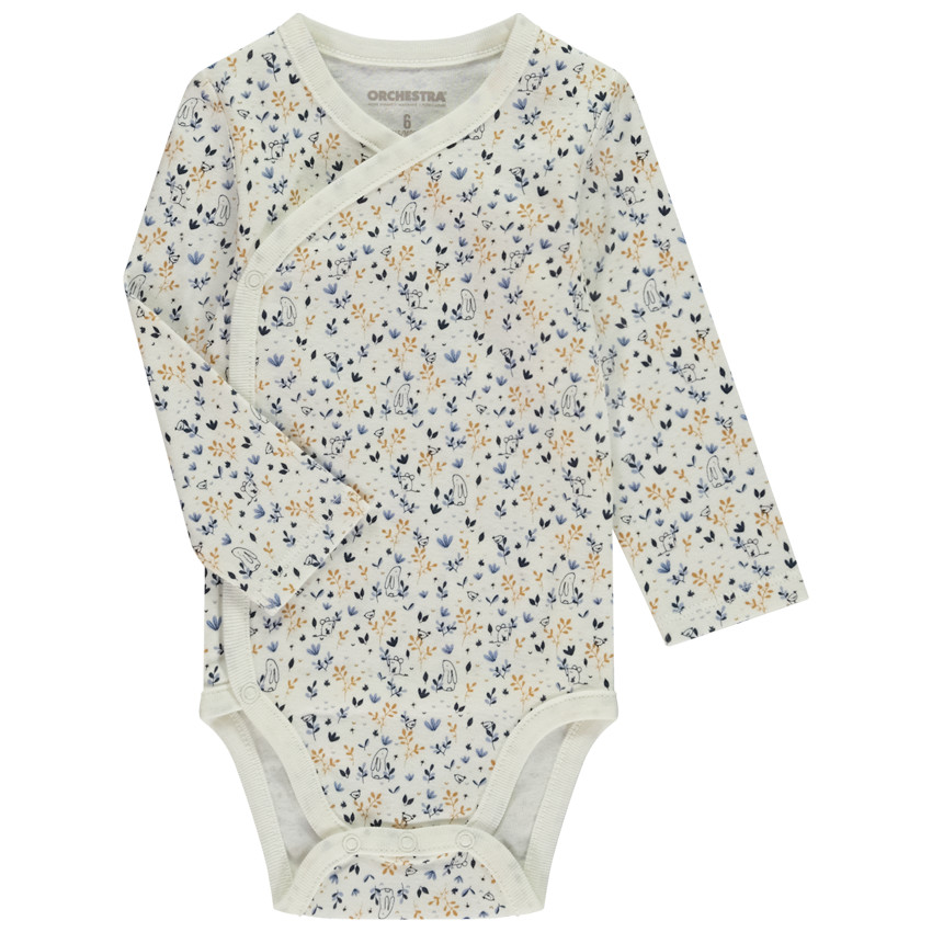 Lot de 3 body manches longues imprime fantaisie pour bebe fille avec ouvertures differentes selon l age Orchestra