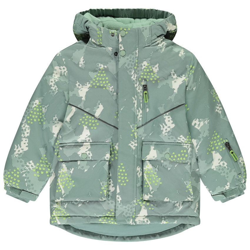 Chaqueta de esquí forrada con estampado fantasía para niño 